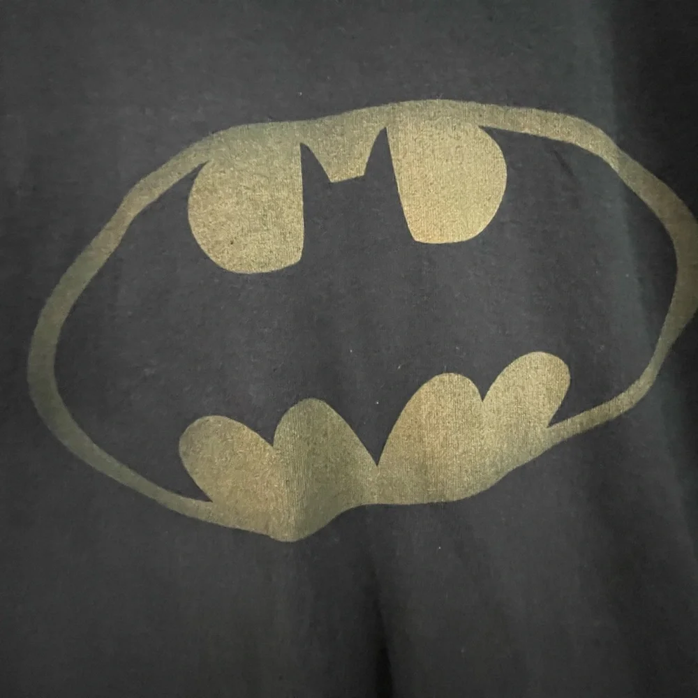 Batman Black Short Sleeve Tee Shirt Cotton Size XL - Picture 2 of 7